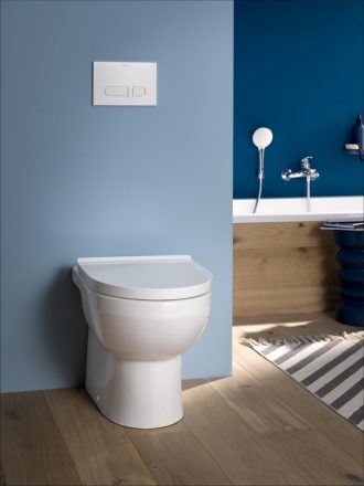 Duravit No.1 mélyöblítésű álló WC csésze 37x48 hátsó kifolyású, magasfényű fehér 21840900002