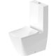 Duravit Viu monoblokkos kerámia WC csésze 35x65 öblítőperem nélküli,  WonderGliss bevonattal 21910900001