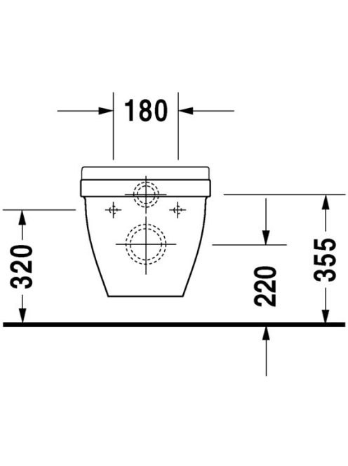 Duravit Starck 3 lapos öblítésű fali WC 2201090000