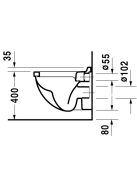 Duravit Starck 3 mélyöblítésű, kompakt fali WC csésze 2202090000