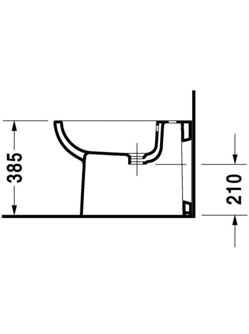 Duravit D-Code falra tolható álló bidé 22411000002