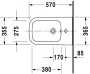 Duravit Happy D.2 álló bidé 36,5x57 WonderGliss bevonattal 22671000001