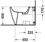 Duravit Happy D.2 álló bidé 36,5x57 WonderGliss bevonattal 22671000001