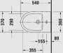 Duravit No.1 DuraStyle Basic fali bidé túlfolyóval 370x540 mm, magasfényű fehér 22791500002
