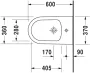 Duravit ME by Starck álló bidé 60x37 cm, WonderGliss bevonattal 22891000001