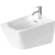 Duravit Viu Falra függesztett kerámia bidé csaplyukkal és túlfolyóval 37x57 cm, fehér alpin 2292150000