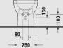 Duravit No.1 DuraStyle Basic falhoz rögzíthető álló bidé 365x570 mm, magasfényű fehér 22961000002