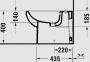 Duravit No.1 DuraStyle Basic falhoz rögzíthető álló bidé 365x570 mm, magasfényű fehér 22961000002