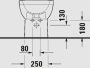 Duravit No.1 DuraStyle Basic álló bidé 365x650 mm, magasfényű fehér 22971000002