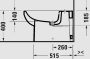Duravit No.1 DuraStyle Basic álló bidé 365x650 mm, magasfényű fehér 22971000002