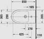 Duravit No.1 DuraStyle Basic álló bidé 365x650 mm, magasfényű fehér 22971000002