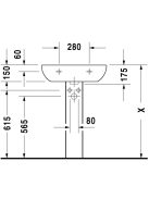 Duravit D-Code mosdó 60x46 231060 (23106000002)