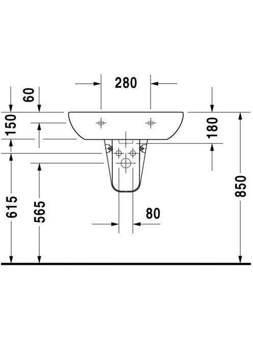 Duravit D-Code mosdó 65x50 231065