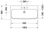 Duravit Happy D.2 aláépíthető mázas mosdó 100x50,5 2318100000