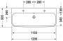 Duravit Happy D.2 aláépíthető mázas mosdó 120x50,5 2318120024