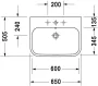 Duravit Happy D.2 aláépíthető mázas mosdó 65x50,5 2318650000