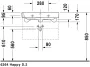 Duravit Happy D.2 aláépíthető mázas mosdó 65x50,5 2318650000