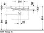 Duravit Happy D.2 Bútorral aláépíthető csiszolt mosdó 65x50,5 2318650027