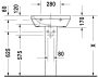 Duravit DuraStyle WonderGliss mosdó 55x44 23195500001