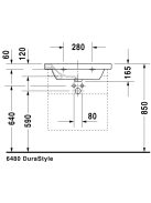 Duravit DuraStyle bútorral aláépíthető mosdó 65x48 2320650000
