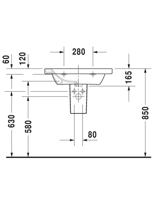 Duravit DuraStyle bútorral aláépíthető mosdó 65x48 2320650000