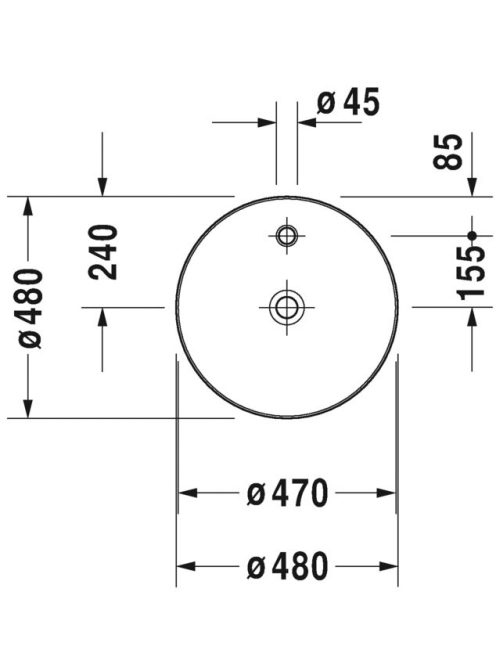 Duravit Cape Cod mosdótál 48x48 2328480000