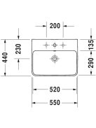 Duravit ME by Starck mosdó 55x44 2335550000