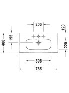 Duravit DuraStyle bútorral aláépíthető compact mosdó 78,5x40 2337780000