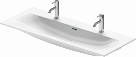 Duravit Viu kerámia mosdó 123x49 cm, két csaplyukkal, fehér 2344120024