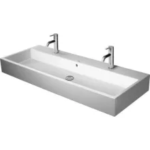   Duravit Vero Air csiszolt kerámia mosdó 120x47 cm, WonderGliss bevonattal, 2 csaplyukkal, alpin fehér 23501200261