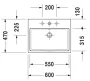 Duravit Vero Air Kerámia mosdó 60x47 cm, túlfolyó nélkül, bútorral aláépíthető, alpin fehér 2350600041