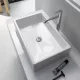 Duravit Vero Air csiszolt kerámia mosdó 60x38 cm, WonderGliss bevonattal, csaplyuk és túlfolyó nélkül, alpin fehér 23516000001