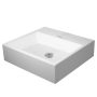Duravit Vero Air csiszolt kerámia mosdó 50x47 cm, WonderGliss bevonattal, csapfurat és túlfolyó nélkül, alpin fehér 23525000701