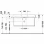 Duravit DuraSquare 100cm mosdó csaplyuk nélkül 2353100070