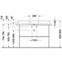 Duravit DuraSquare 100cm mosdó csaplyuk nélkül 2353100070