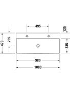 Duravit DuraSquare mosdó 100x47 2353100072