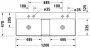 Duravit DuraSquare aláépíthető mosdó 120cm 2353120041
