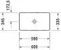 Duravit DuraSquare beépíthető mosdó 60x34,5 2355600000