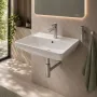 Duravit D-Neo 60x44 cm mosdó szett lefolyógarnitúrával és króm csapteleppel