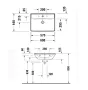 Duravit D-Neo 60x44 cm mosdó szett lefolyógarnitúrával és króm csapteleppel