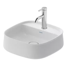   Duravit Zencha kerámia mosdótál 42x42 cm WonderGliss bevonattal, matt fehér 23744232711