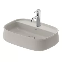   Duravit Zencha kerámia mosdótál 55x39 cm, csaplyukkal és rögzítővel, matt szürke 2374556771