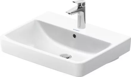 Duravit No.1 mosdó túlfolyóval 600x460 mm, magasfényű fehér 23756000002