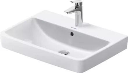 Duravit No.1 DuraStyle Basic mosdó túlfolyóval 650x460 mm, magasfényű fehér 23756500002