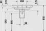 Duravit No.1 DuraStyle Basic mosdó túlfolyóval 650x460 mm, magasfényű fehér 23756500002