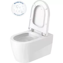   Duravit ME by Starck öblítőperem nélküli fali WC csésze 37x57 cm, WonderGliss bevonattal 25290900001