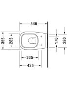 Duravit D-Code mélyöblítésű fali WC csésze 253509