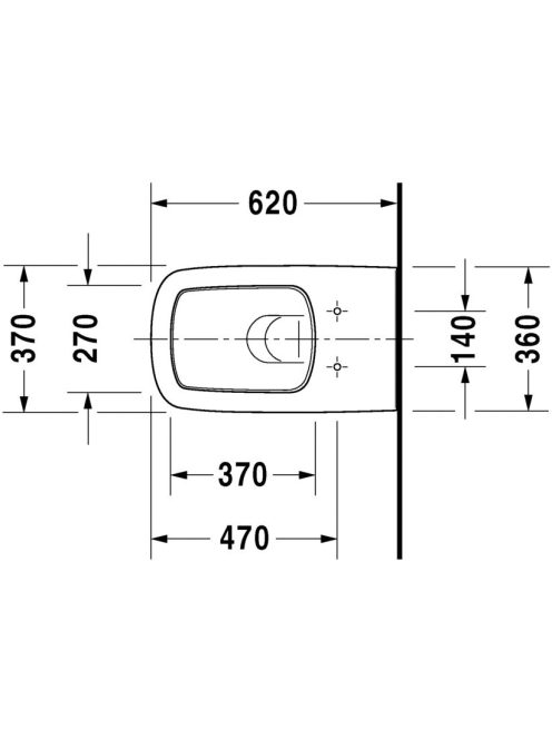 Duravit DuraStyle hosszított fali WC csésze 2537090000