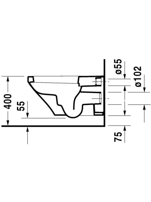 Duravit DuraStyle hosszított fali WC csésze 2537090000