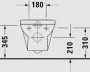 Duravit No.1 DuraStyle Basic mélyöblítésű Rimless fali WC 36,5x54 cm, magasfényű fehér 25620900002
